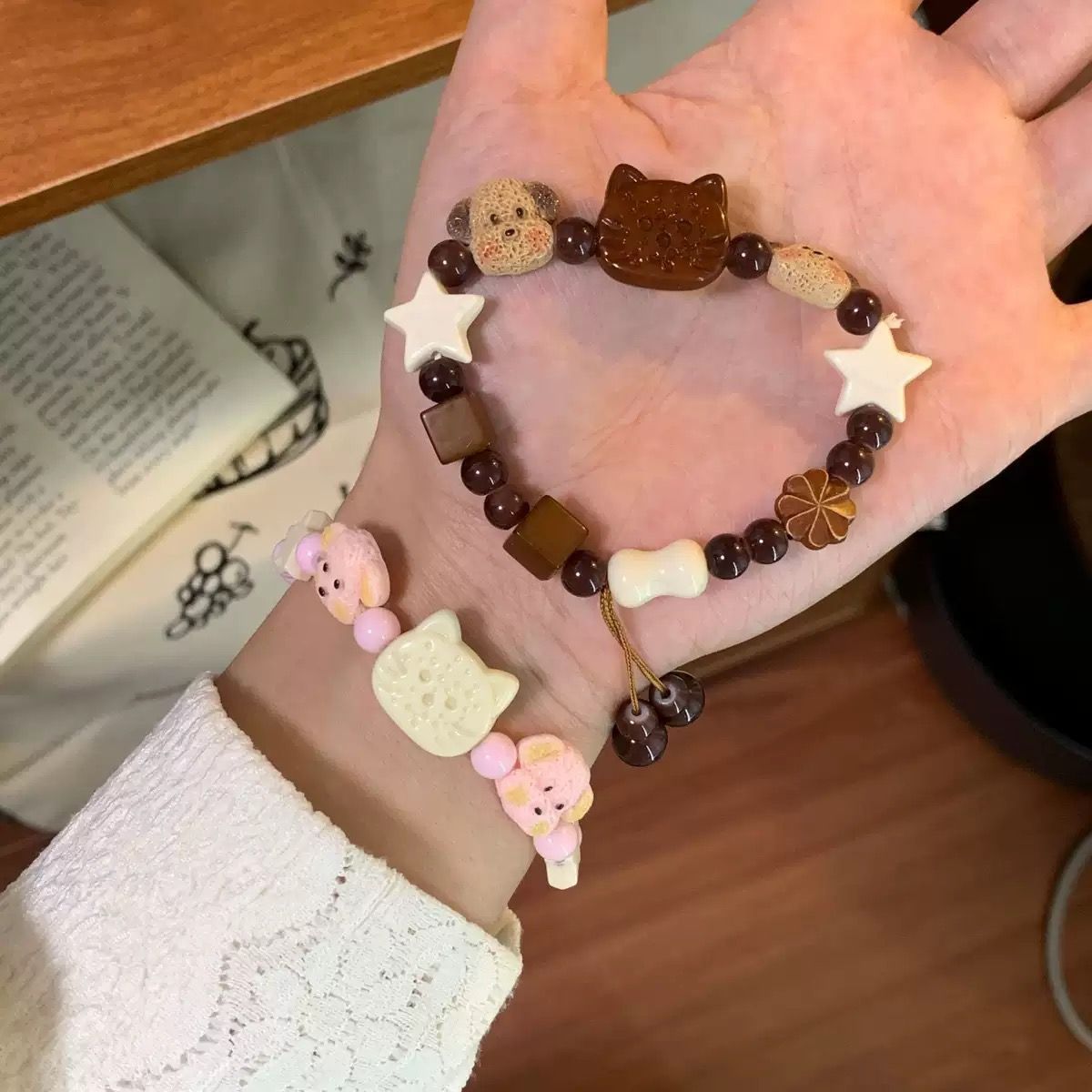 1pc Cute Ceramic Bracelet Kitt - Ceramic Link Bracelet ulasan dan harga
