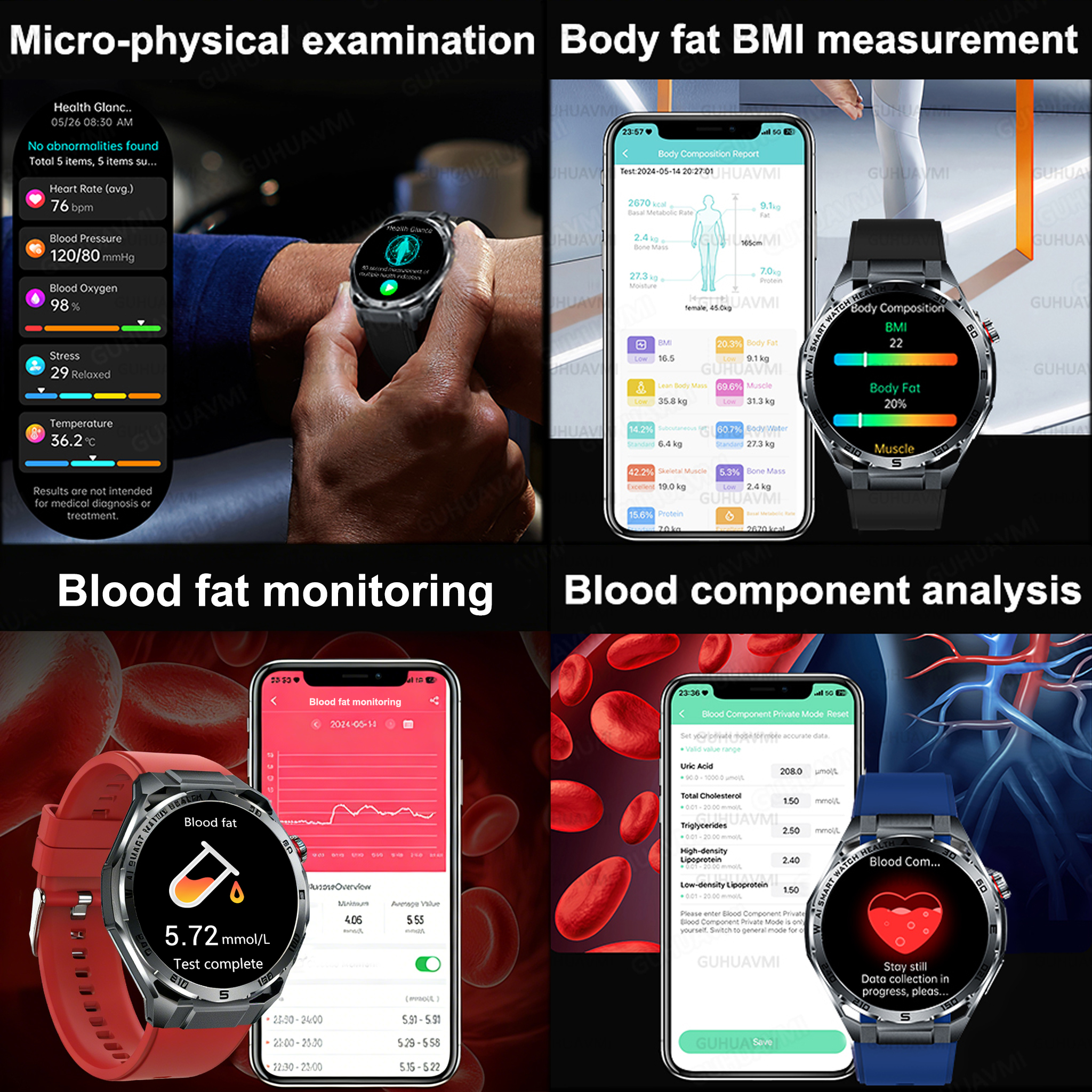 2026 New Body Fat AI Analysis  - Android Smartwatch Accessories ulasan dan harga