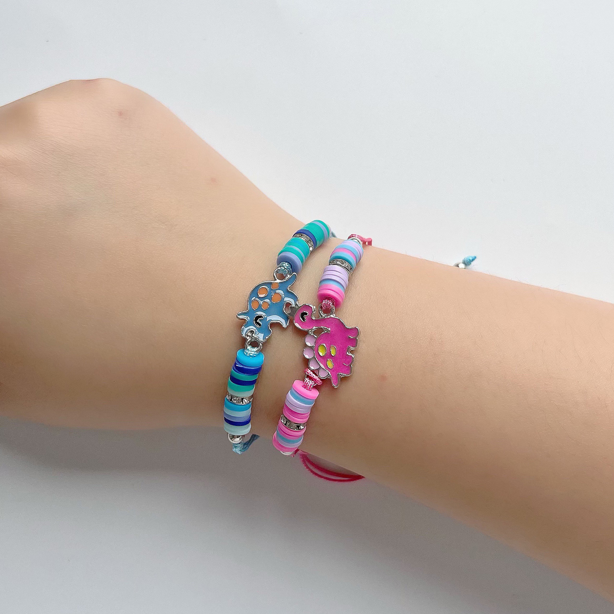 12Pcs Bohemian Style Colorful  - Ceramic Link Bracelet ulasan dan harga