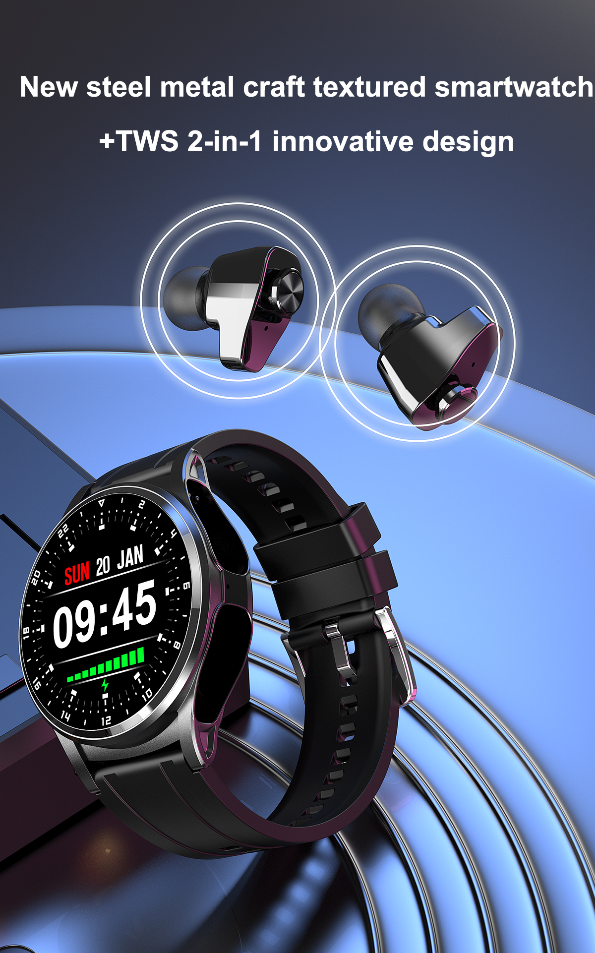 Headset Smart Watch 2 in 1 TWS - Smartwatch Headset ulasan dan harga