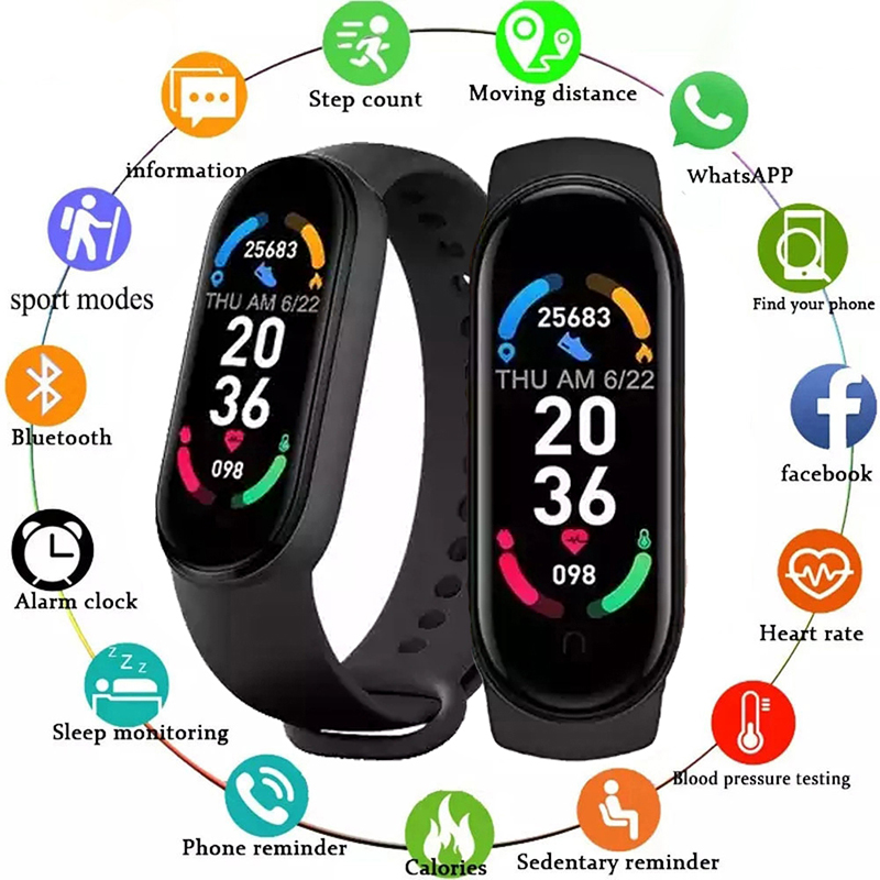 M6 Smart Watch Men Women Fitne - Android Smartwatch Accessories ulasan dan harga