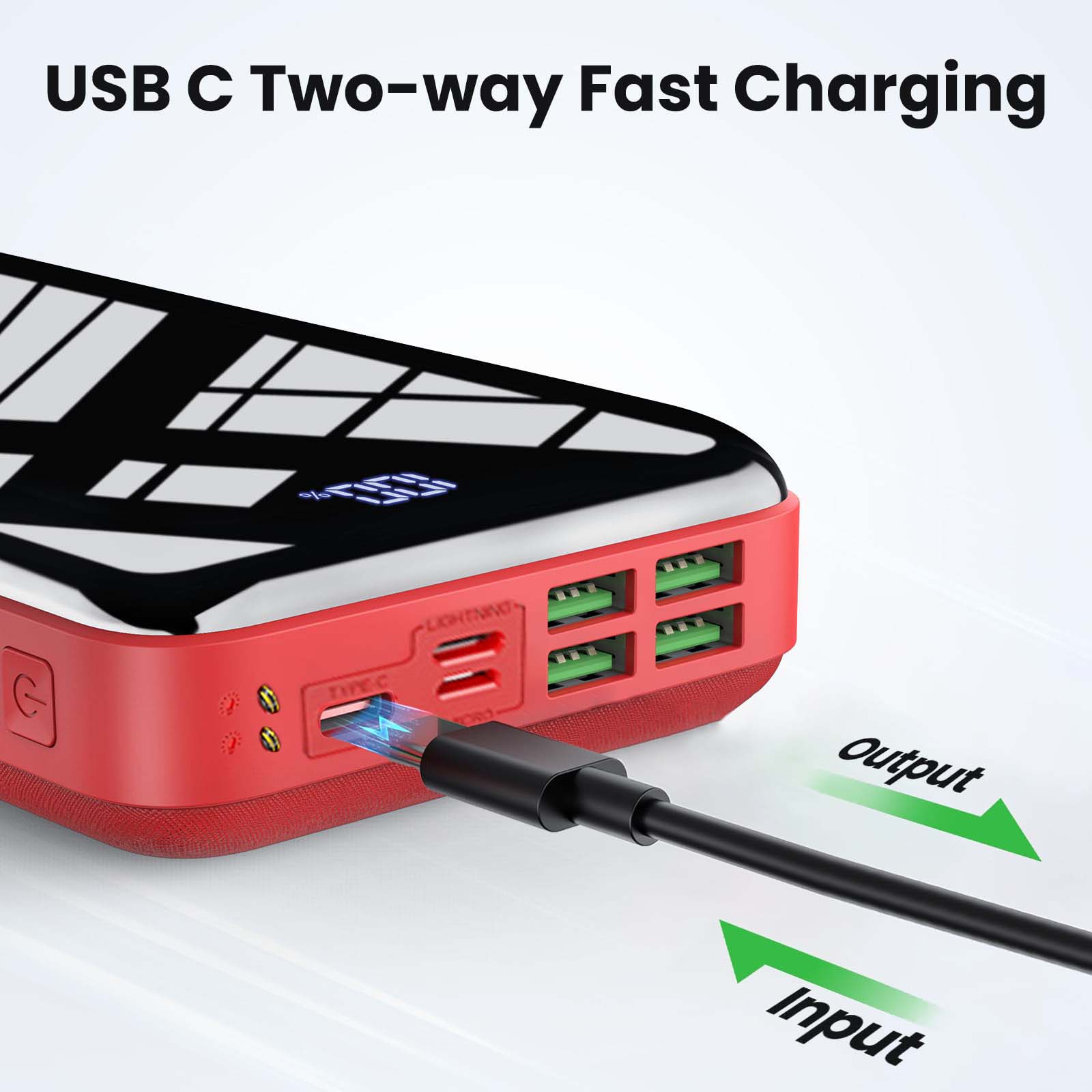 Portable Charger 30000mah Powe - Watch Charger Cable ulasan dan harga