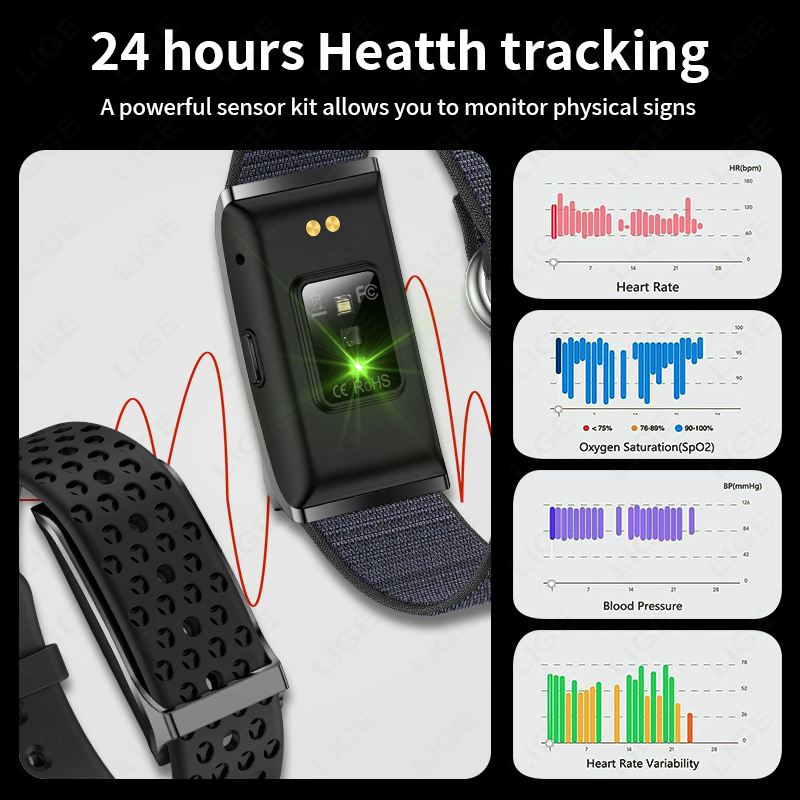 LIGE Smart Watch Heart Rate Bl - Android Smartwatch Accessories ulasan dan harga