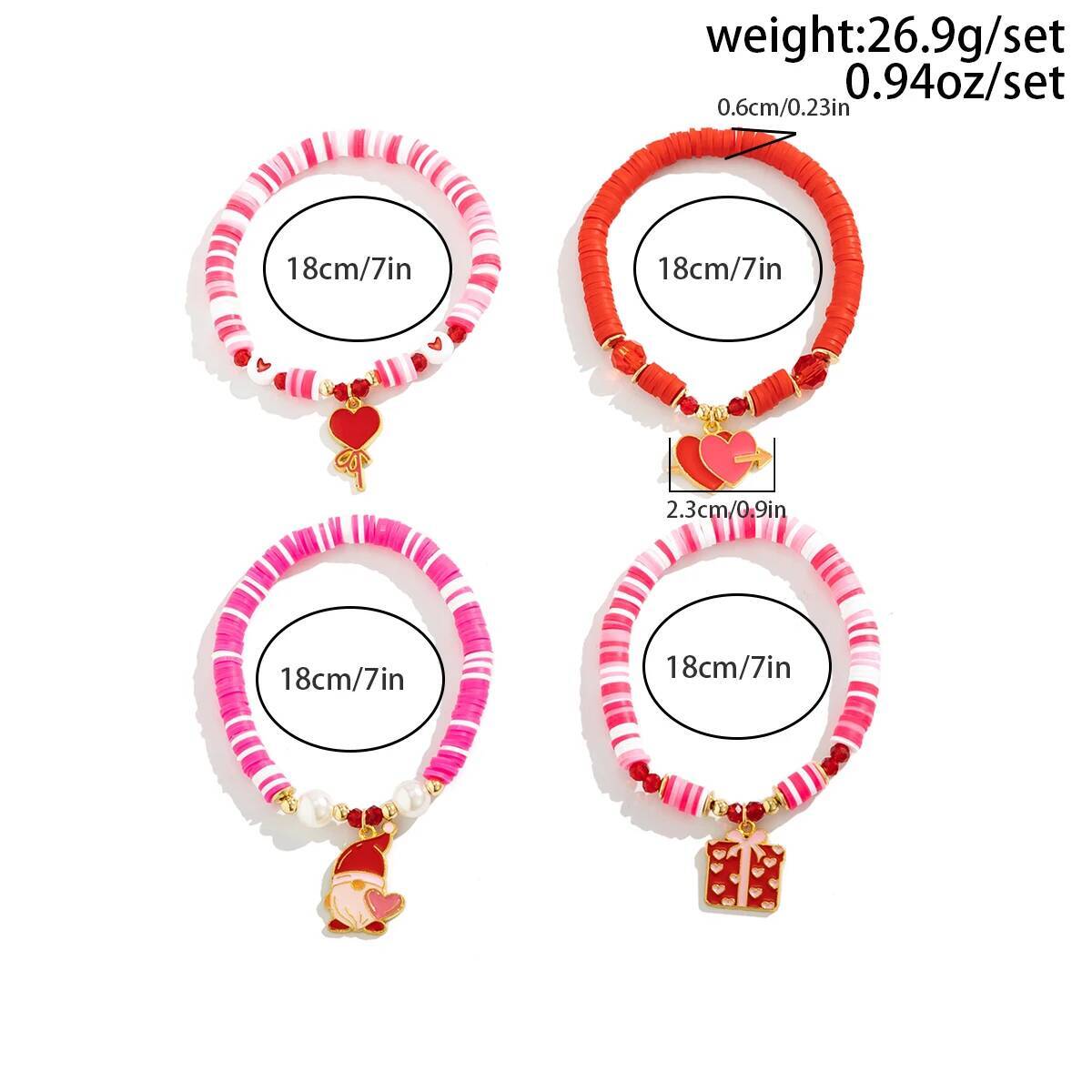 Salircon 4Pcs/Set Bohemia Soft - Ceramic Link Bracelet ulasan dan harga