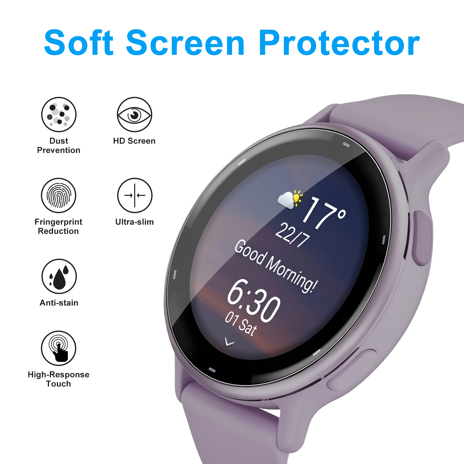 Soft Clear Protective Film For - Smartwatch Icon ulasan dan harga