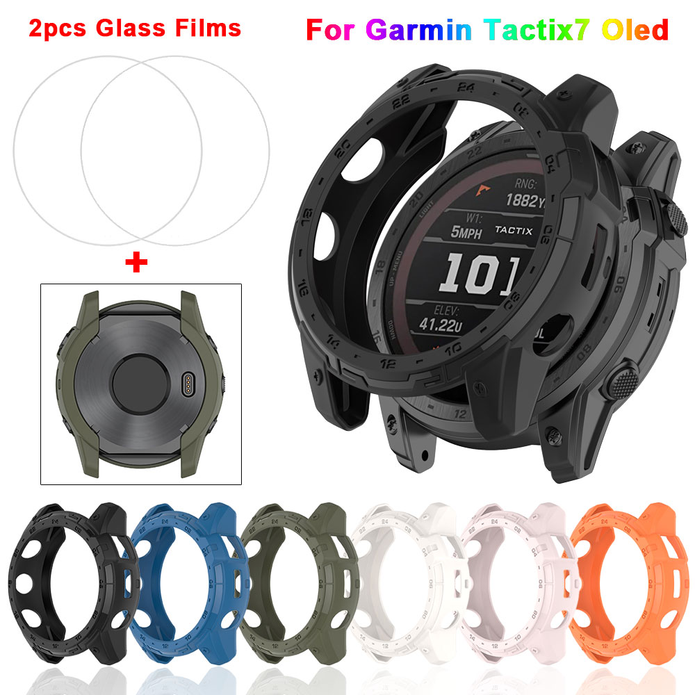 TPU Silicone Case + Tempered G - Android Smartwatch Accessories ulasan dan harga