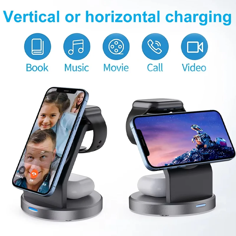 3 In 1 Magnetic Wireless Charg - Wireless Charger Watch ulasan dan harga