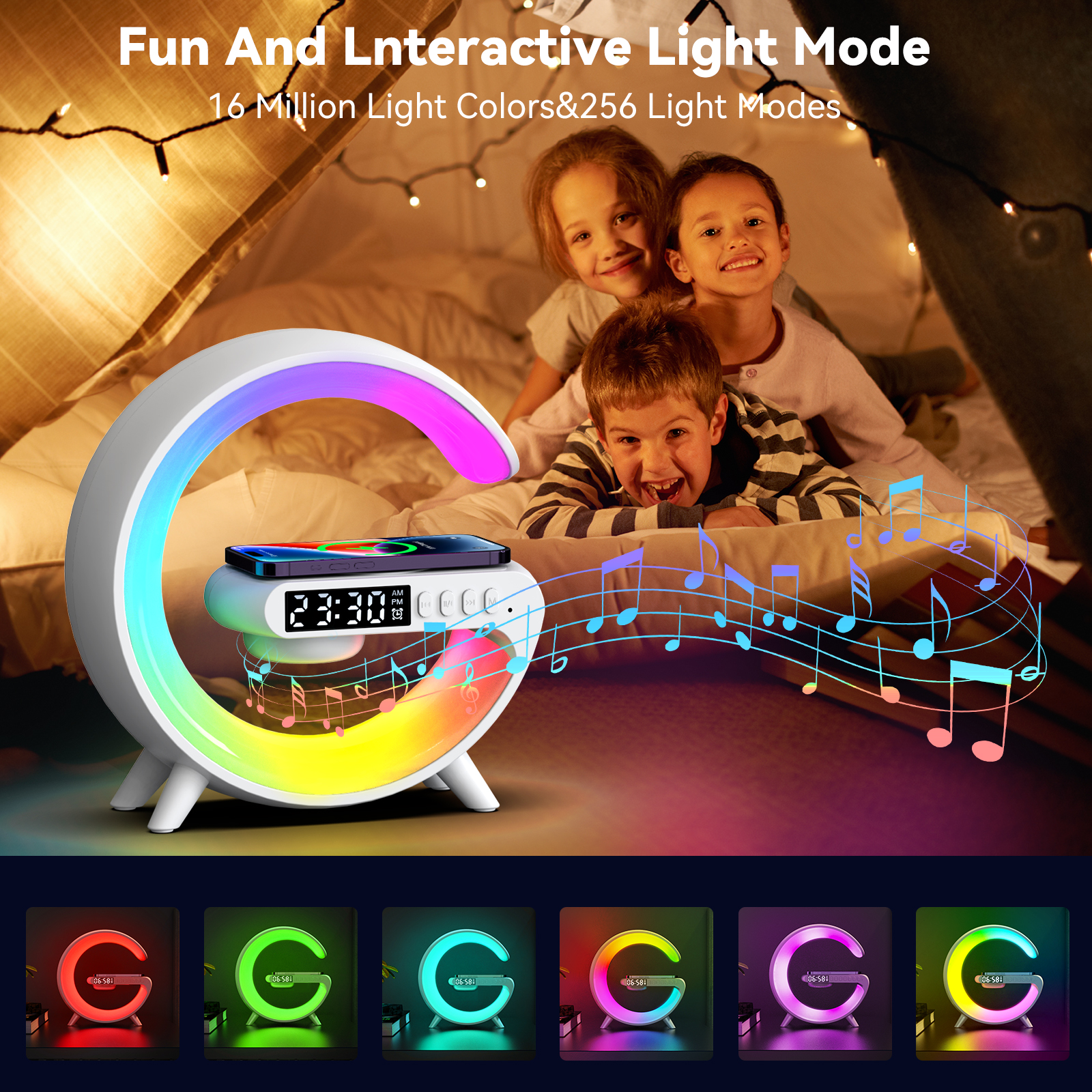 Small RGB Wireless Charger Sma - Wireless Charger Watch ulasan dan harga