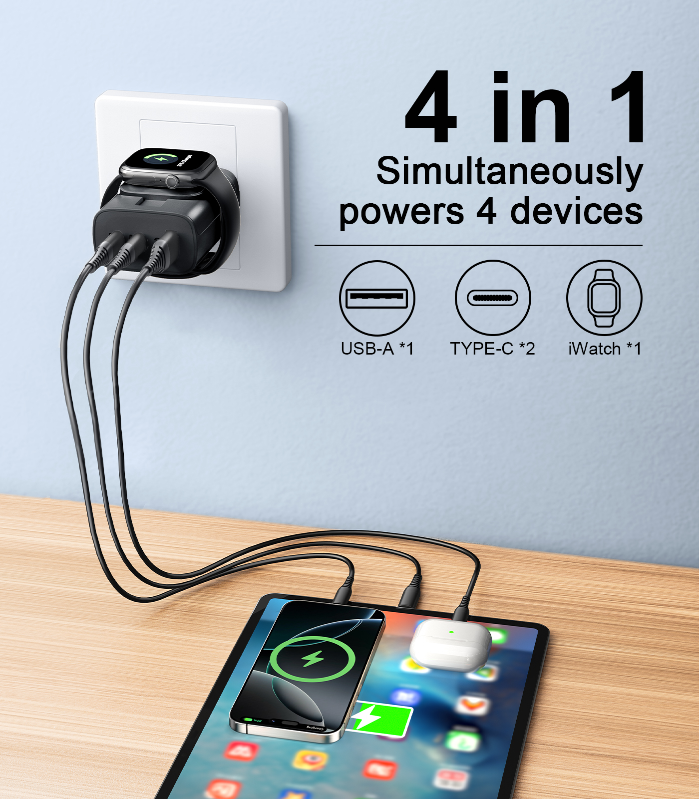 Eary 40W for Apple Charging Bl - Wireless Charger Watch ulasan dan harga