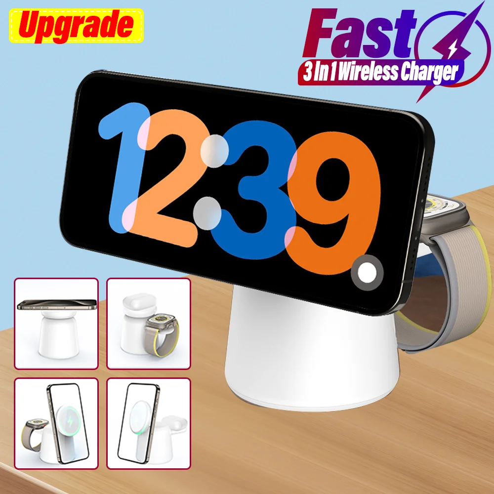 3 in 1 Magnetic Wireless Charg - Wireless Charger Watch ulasan dan harga