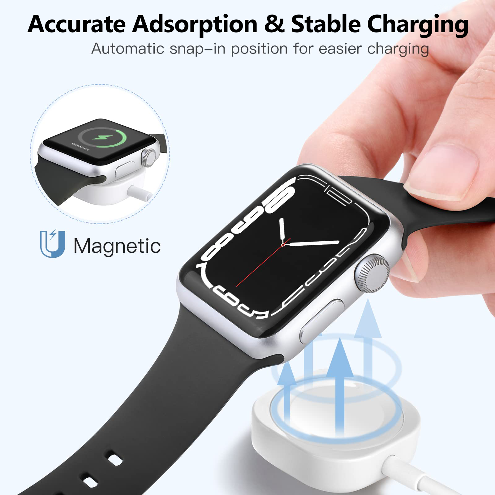 2 in 1 Magnetic Wireless USB A - Wireless Charger Watch ulasan dan harga