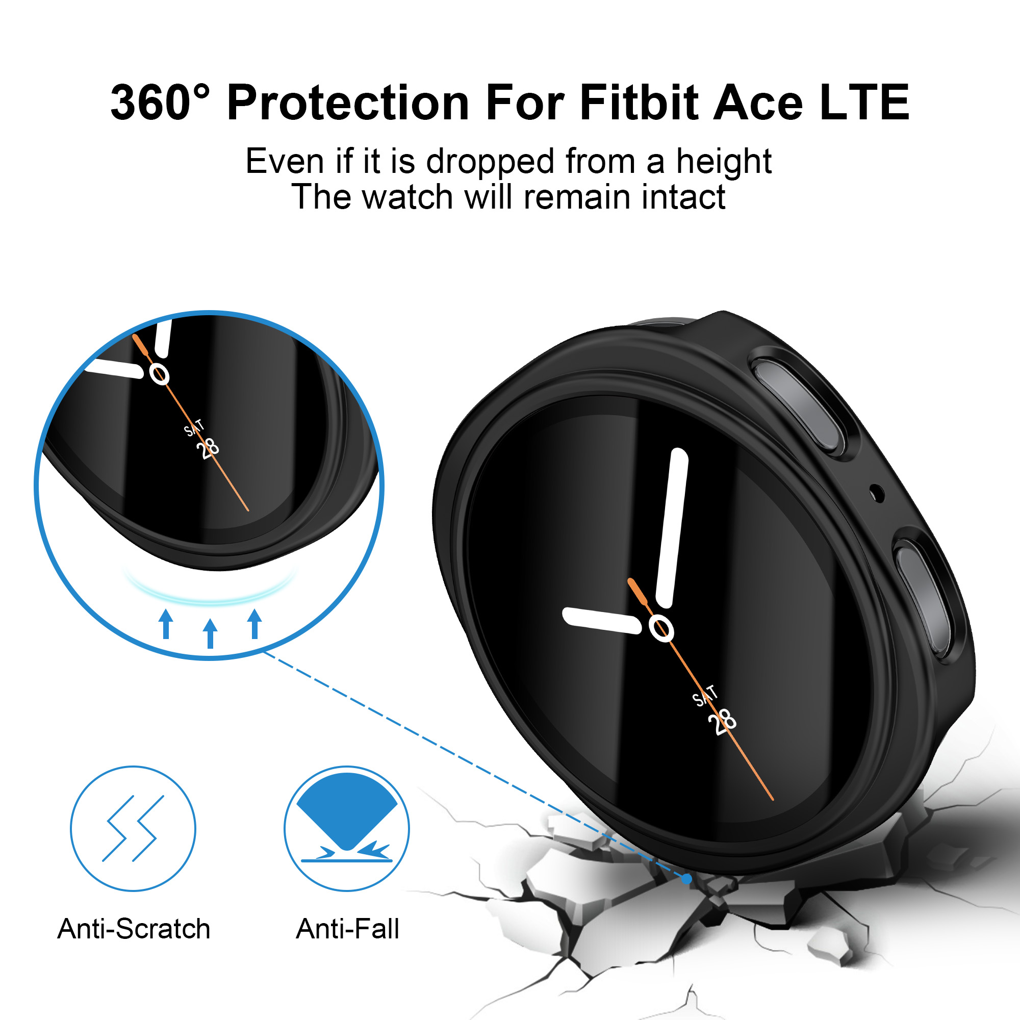 Tempered Glass+Case for Samsun - Samsung Smartwatch Accessories ulasan dan harga