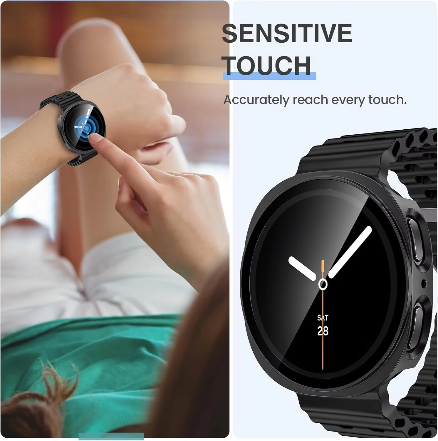 Tempered Glass+Case for Samsun - Samsung Smartwatch Accessories ulasan dan harga