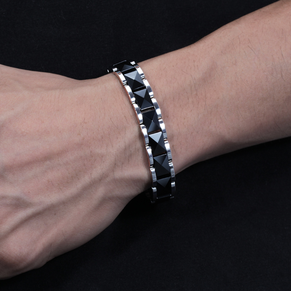 ARADOO Minimalist Pyramid Desi - Ceramic Link Bracelet ulasan dan harga