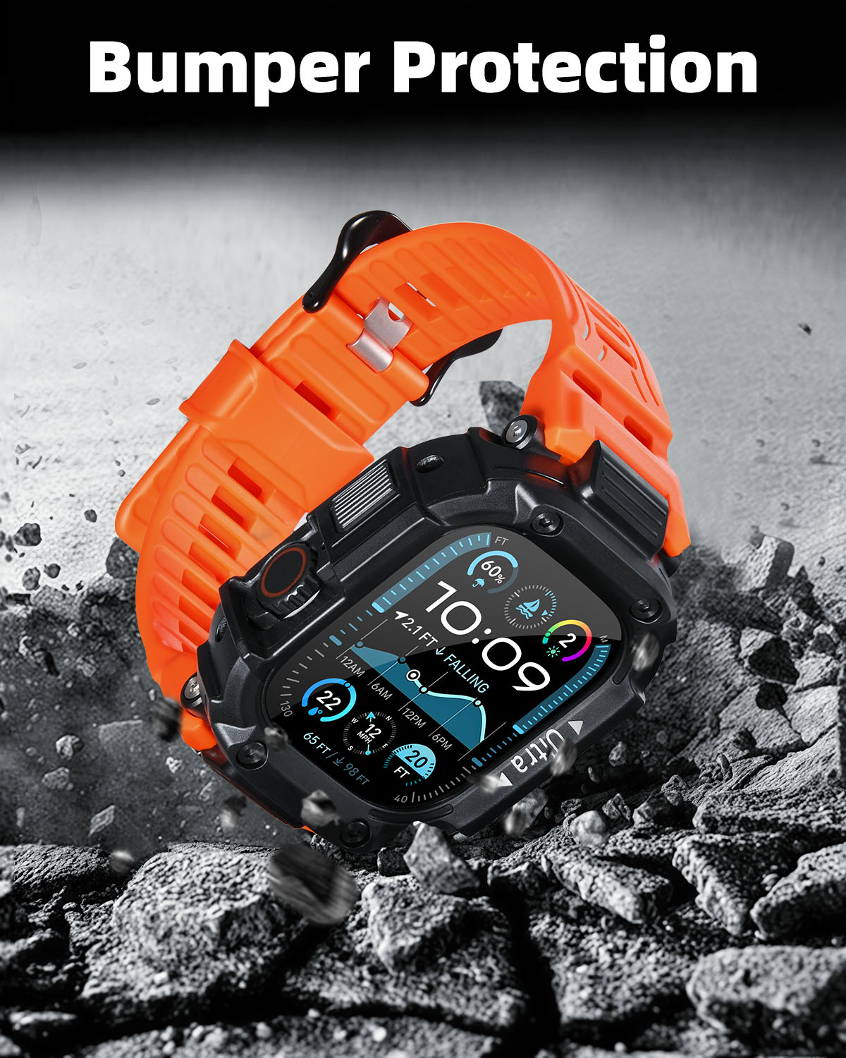 Oatsbasf for Apple Watch Ultra - Watch Case Bumper ulasan dan harga