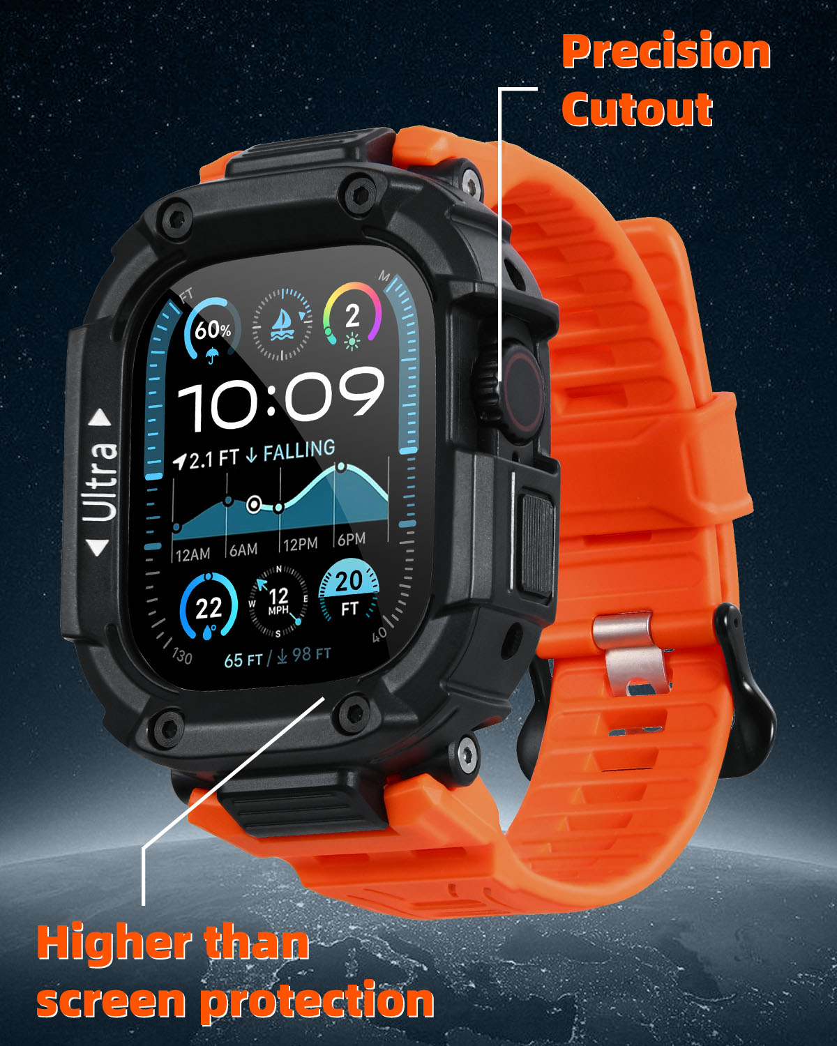 Oatsbasf for Apple Watch Ultra - Watch Case Bumper ulasan dan harga