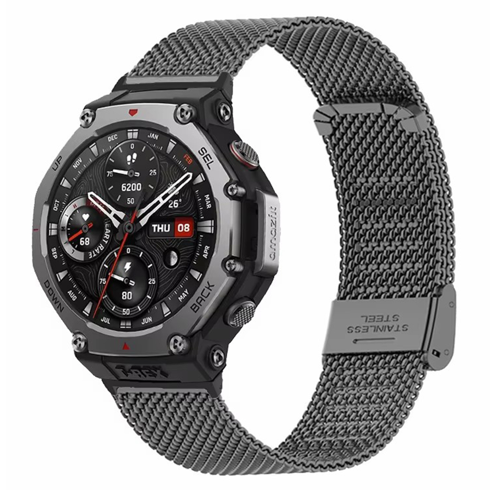 For Huami Amazfit T-Rex Pro A1 - Stainless Mesh Band ulasan dan harga
