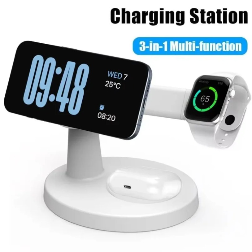 Wireless 3 In 1 Magnetic Charg - Wireless Charger Watch ulasan dan harga
