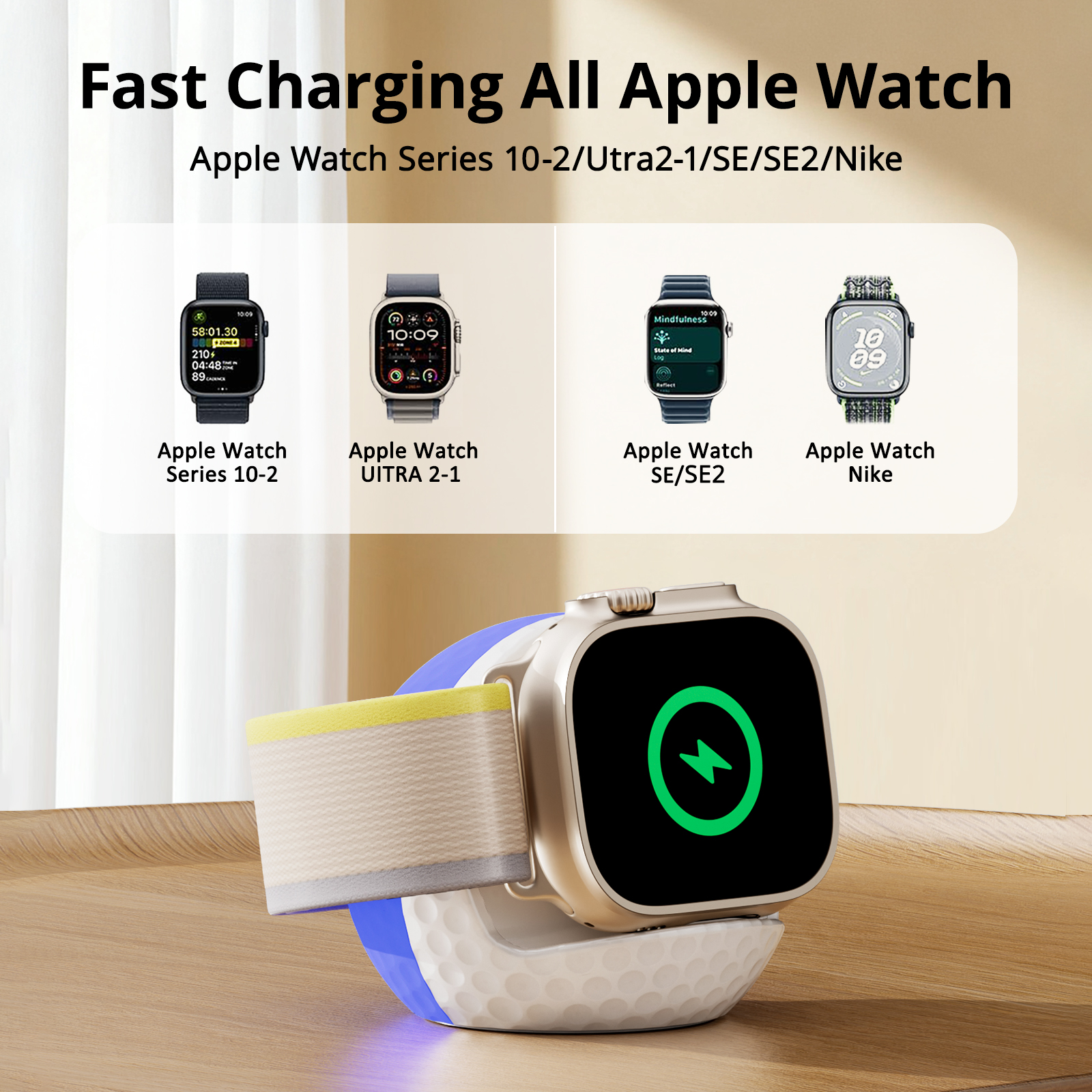 Portable RGB Lighting Wireless - Wireless Charger Watch ulasan dan harga