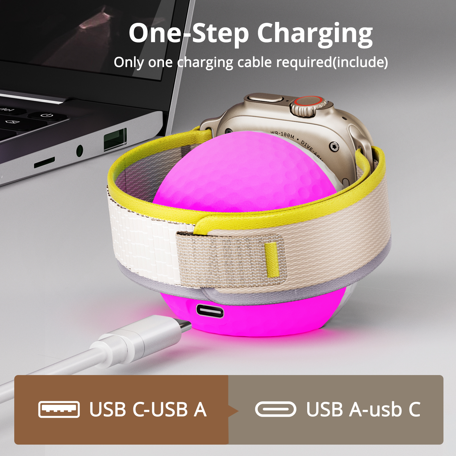 Portable RGB Lighting Wireless - Wireless Charger Watch ulasan dan harga
