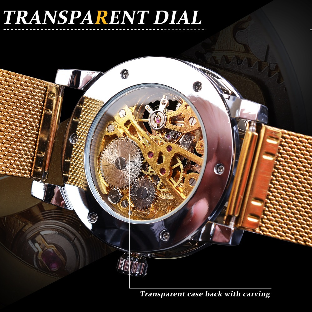 Forsining Men's Skeleton Mecha - Stainless Mesh Band ulasan dan harga