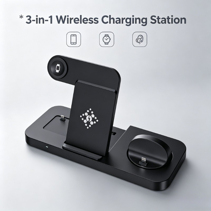 3 in 1 Wireless Charger Stand  - Wireless Charger Watch ulasan dan harga