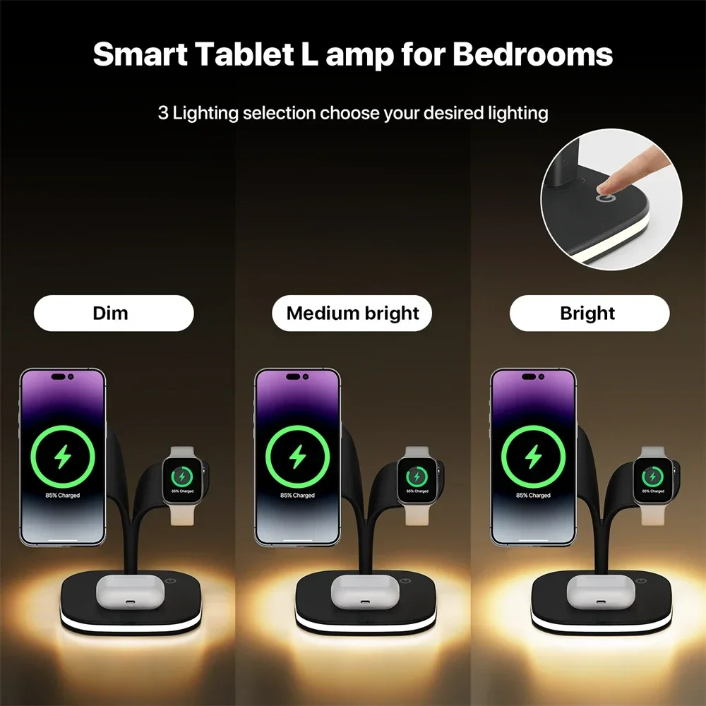 Magnetic 3 in 1 Wireless Charg - Wireless Charger Watch ulasan dan harga