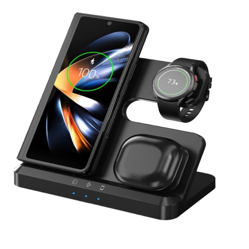 3 in 1 Wireless Charger Statio - Wireless Charger Watch ulasan dan harga
