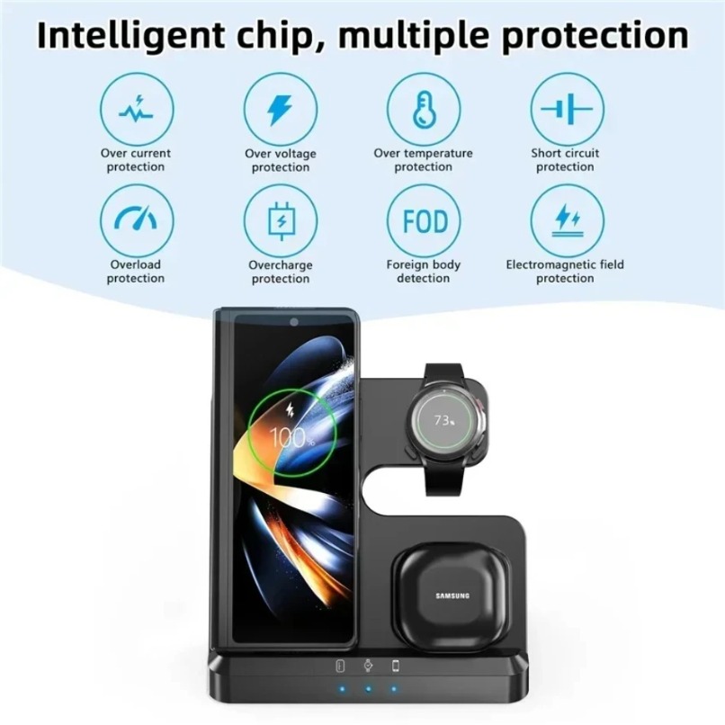 3 in 1 Wireless Charger Statio - Wireless Charger Watch ulasan dan harga